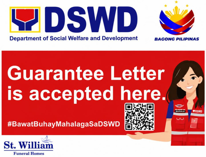 DSWD Guarantee Letter is accepted here